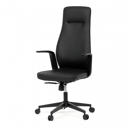 Kancelářské křeslo, synchronní mechanismus, černá ekokůže, KA-T8325 BK