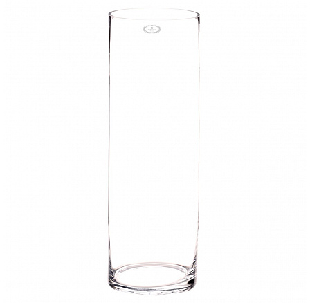 Váza skleněná - tvar válec, výška 50 cm, čirá