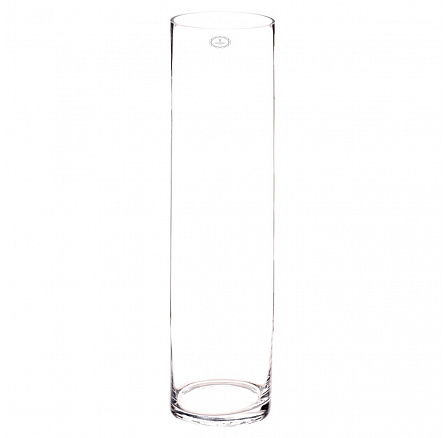 Váza skleněná - tvar válec, výška 60 cm, čirá