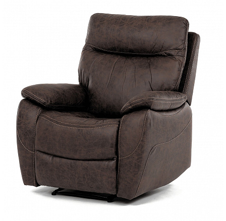 Polohovací křeslo, hnědá, látka vintage, TV-4092 BR3