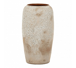 Váza keramická - výška 70 cm, světle béžová