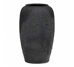 Váza keramická - výška 70 cm, tmavě šedá