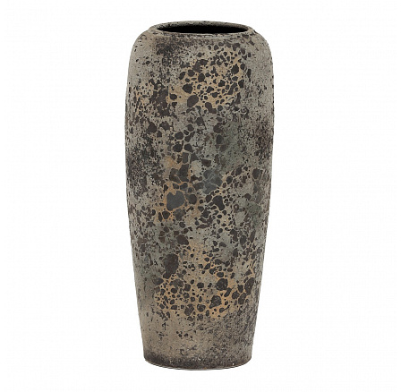 Váza keramická - výška 60 cm, zaoblená, šedo-černá Váza keramická - výška 60 cm, zaoblená, šedo-černá