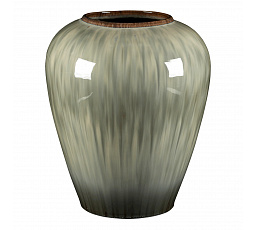 Váza keramická - zaoblená, 33 cm, šedá