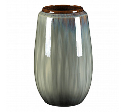 Váza keramická - mírně zaoblená, 31 cm, šedá