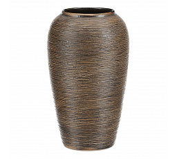 Váza keramická - zaoblená, 26 cm, hnědá
