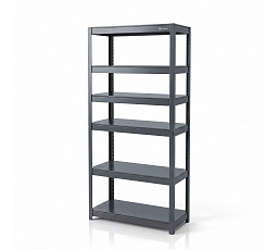 Široký kovový regál antracitový: JOHNNY, 1800 x 800 x 420 mm