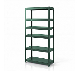 Široký kovový regál zelený: JOHNNY, 1800 x 800 x 420 mm