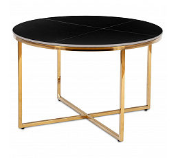 Keramický Stolek MARINE Černý Mramor Mat/Zlatý