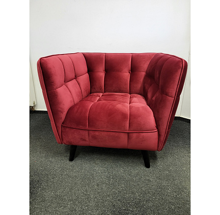 Křeslo CASTELLO 1 Velvet, bordó Bluvel 59/wenge drobná vada