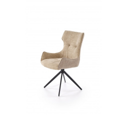 Jídelní otočná židle K573, Béžová/Černá
