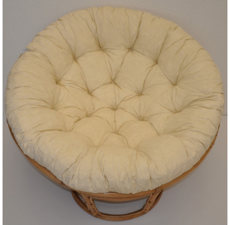Polstr deluxe na křeslo papasan 100 cm - látka světle béžový melír Polstr deluxe na křeslo papasan 100 cm - látka světle béžový melír