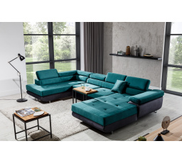 Sedací souprava ve tvaru U RODRIGO, Monolit 37 / Monolit 97 Levá