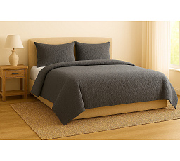 Francouzské mušelínové povlečení tmavě šedé 240x220