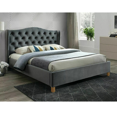 Postel ASPEN Velvet, 160x200 cm, šedý Bluvel 14