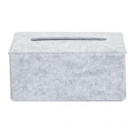 Šedá plstěná krabička na kapesníky světlá Šedá plstěná krabička na kapesníky světlá