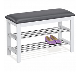 Botník, masiv, bílá, 83168-06 WT