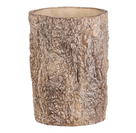 Obal betonový - imitace dřevěné kůry, vel. M, hnědý