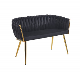 Sofa sametová černá SF2-FXJG G