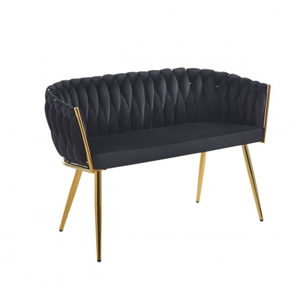 Sofa sametová černá SF2-FXJG G Sofa sametová černá SF2-FXJG G