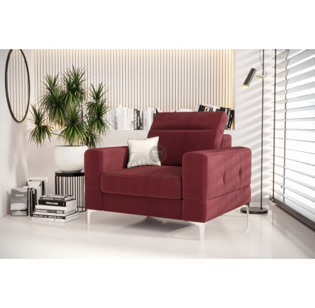 Křeslo čalouněné MALIBU 104 cm - vínová