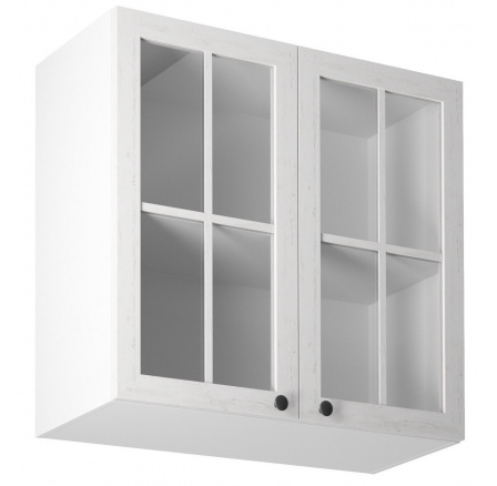 Kuchyňská horní skřínka PROWANSJA G80S, Bílá/Borovice Andersen