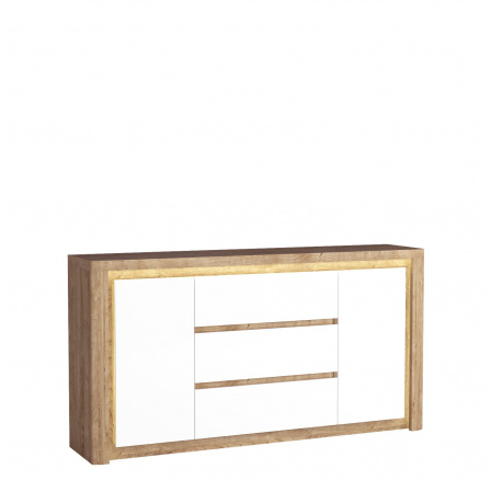 Komoda LIVINIO L8 Ribbeck / Bílá lesk Komoda LIVINIO L8 Ribbeck / Bílá lesk