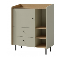 Komoda ALESSIO AE 9, Eukalyptus/Dub Baltic Dune