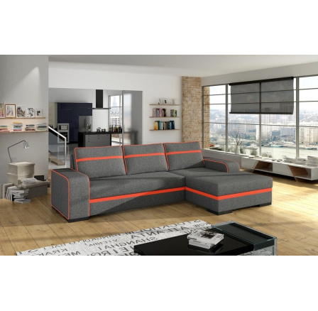 Rohová sedací souprava Funny P šedá/oranžová Rohová sedací souprava Funny P šedá/oranžová