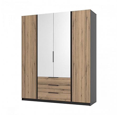 Skříň Keny III - černá/dub evoke