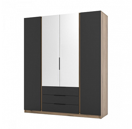 Skříň Keny III - dub evoke/černá