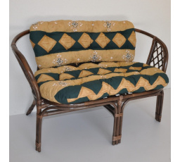 Polstr na lavici Bahama zelený motiv