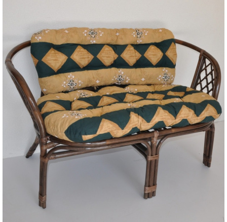 Polstr na lavici Bahama zelený motiv