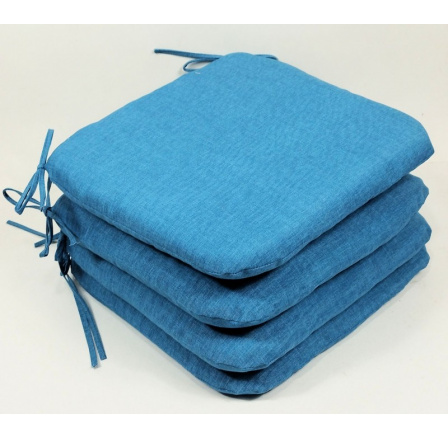 Sedák 40x40 cm látka tyrkysový melír - set 4 kusy