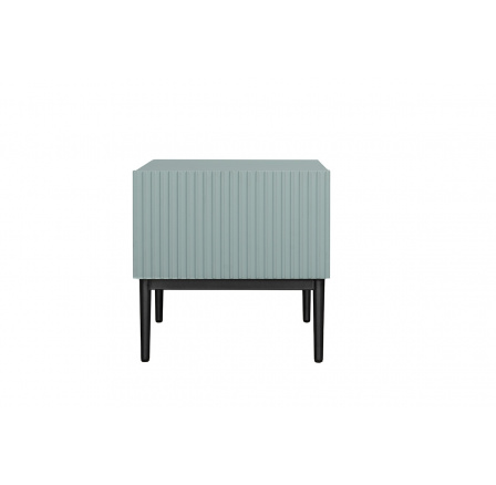 Sada nočních stolků Nicole 2 ks, šalvějová MDF / černé nožky