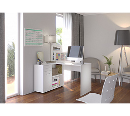 Rohový stůl SAULO White