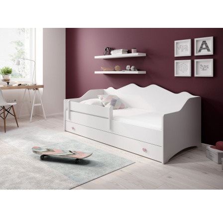 Postel s matrací EMKA Pink, White 160x80 White