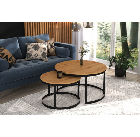 Konferenční stolek 2v1 OKIN Černý+Artisan