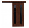 Posuvné dveře na stěnu HERS 106 Wenge+Černý Lacobel