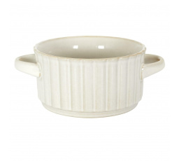 Polévková miska s uchy Vlora 8,5 cm béžová