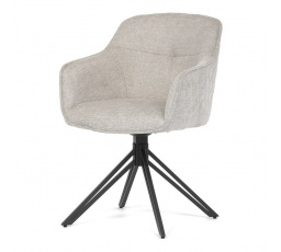 Jídelní židle, béžová, látka, HC-533 CRM2