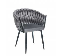 Židle velvet - Riviera 91 šedá K7-FX (B)