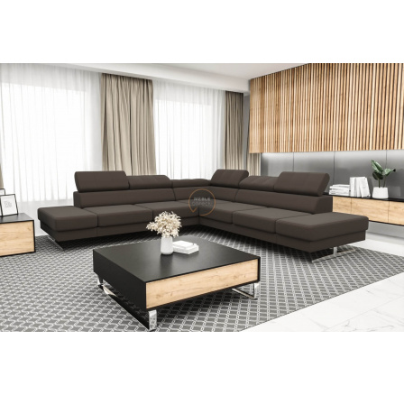 Rohová sedací souprava EMPORIO MAX 300 x 300 - hnědá