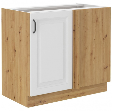 Rohová kuchyňská skříňka STIPE 105-DN-1F-BB, Bílá/Dub artisan Rohová kuchyňská skříňka STIPE 105-DN-1F-BB, Bílá/Dub artisan