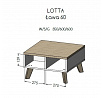 Konferenční stolek LOTTA 60, dub wotan / černá