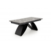 Jídelní stůl HILARIO, efekt černého mramoru/Černá