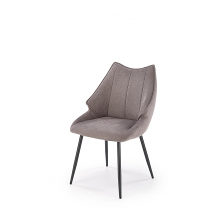 Jídelní židle K543, Šedá/Černá