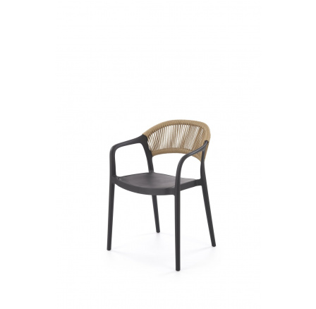 Jídelní židle K582, Černá/Přírodní