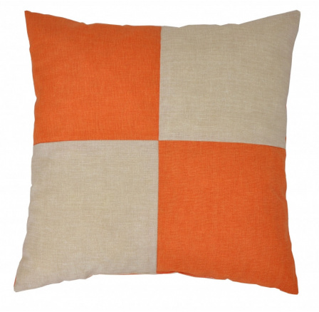 Veselý polštářek - béžová/oranžová Veselý polštářek - béžová/oranžová