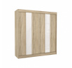 Šatní skříň s posuvnými dveřmi s lacobelem KAREN 200 Sonoma+White Lacobel